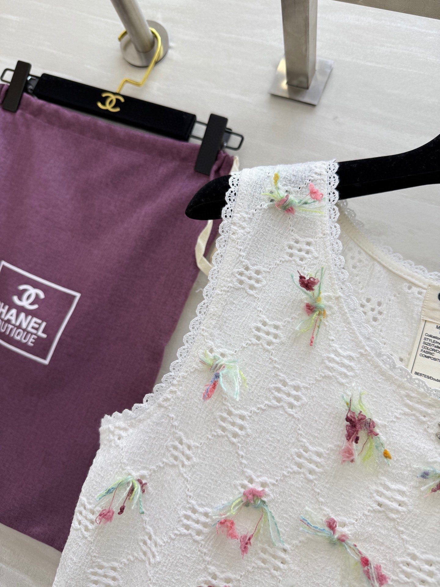 25ss new Hollow lace vest