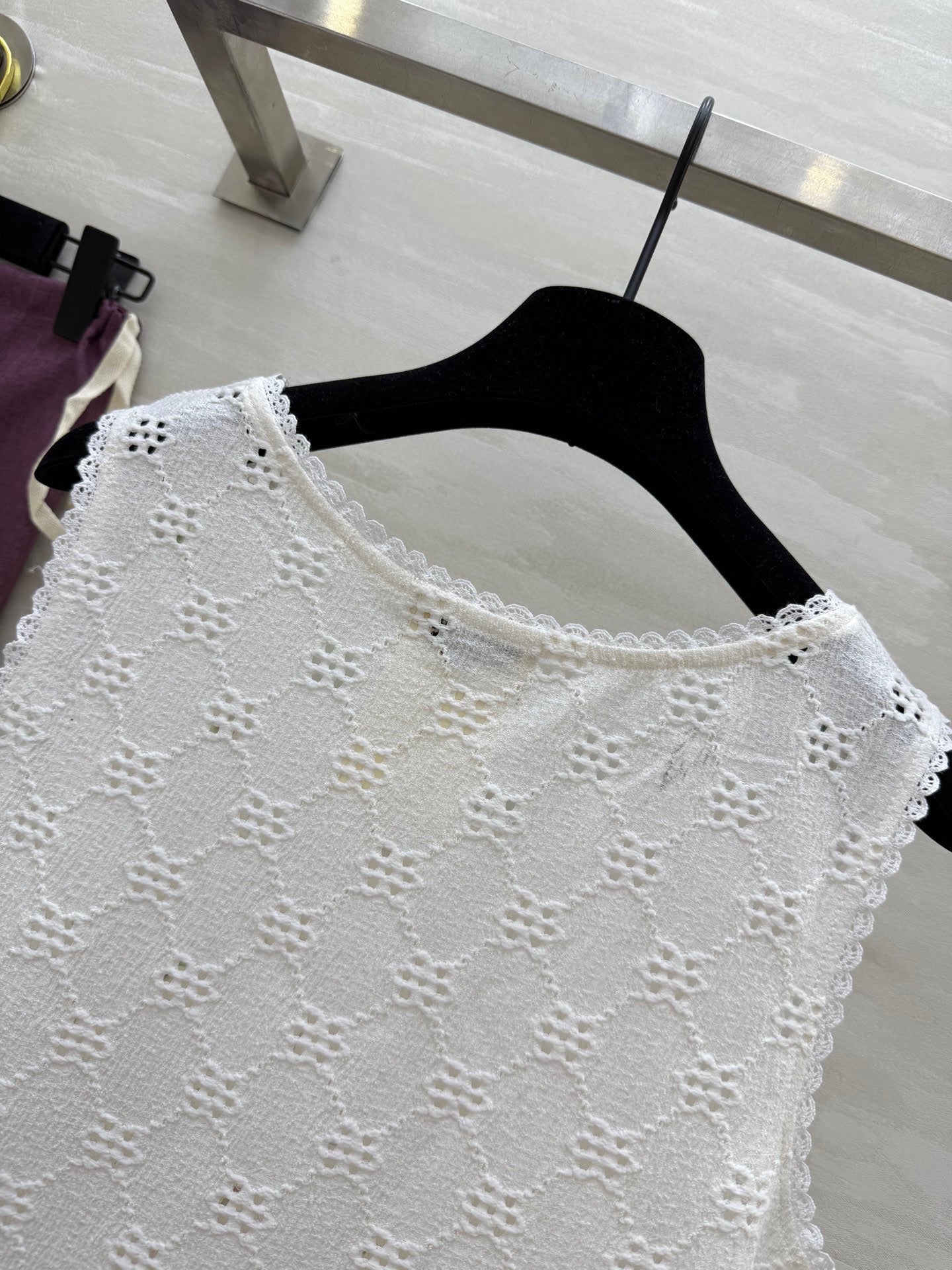 25ss new Hollow lace vest