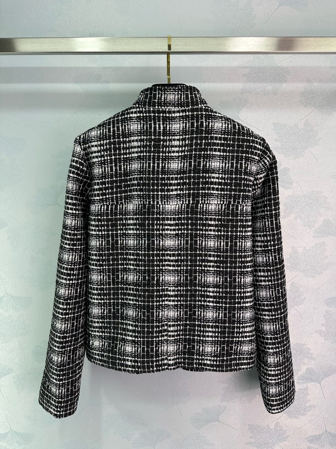 25ss Stand up collar tweed dress jacket