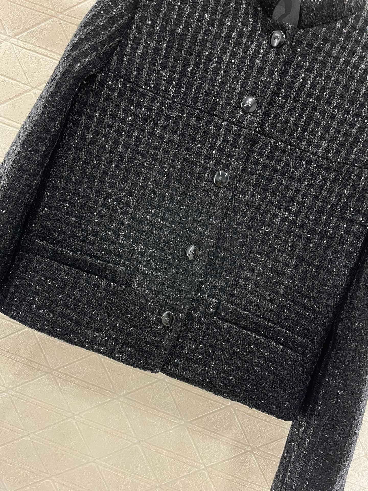 25ss Coarse woolen small stand collar dress jacket