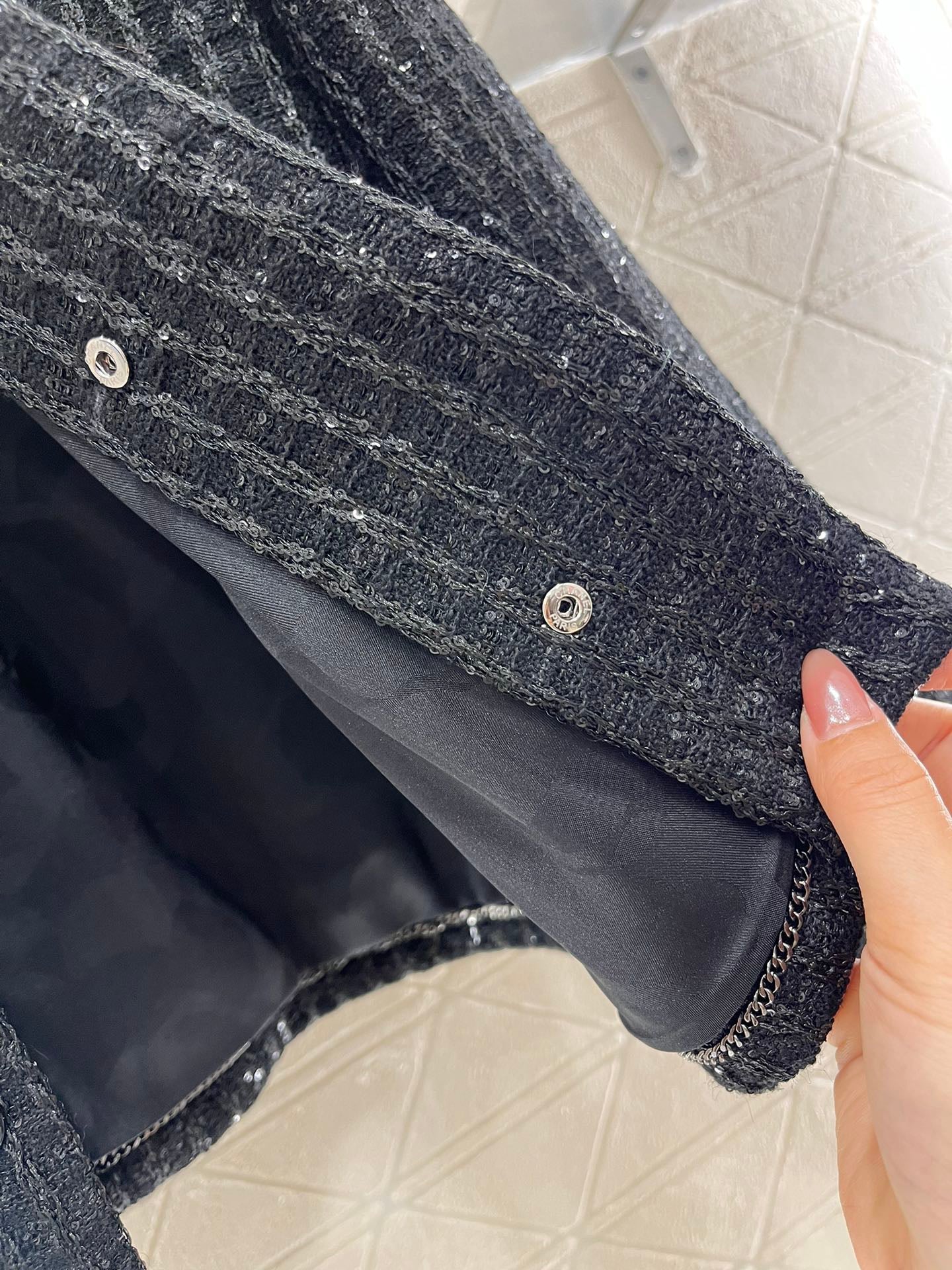 25ss Coarse woolen small stand collar dress jacket