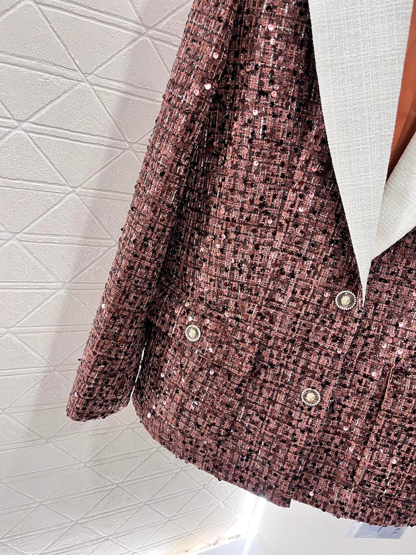 25ss Coarse tweed sequin dress jacket