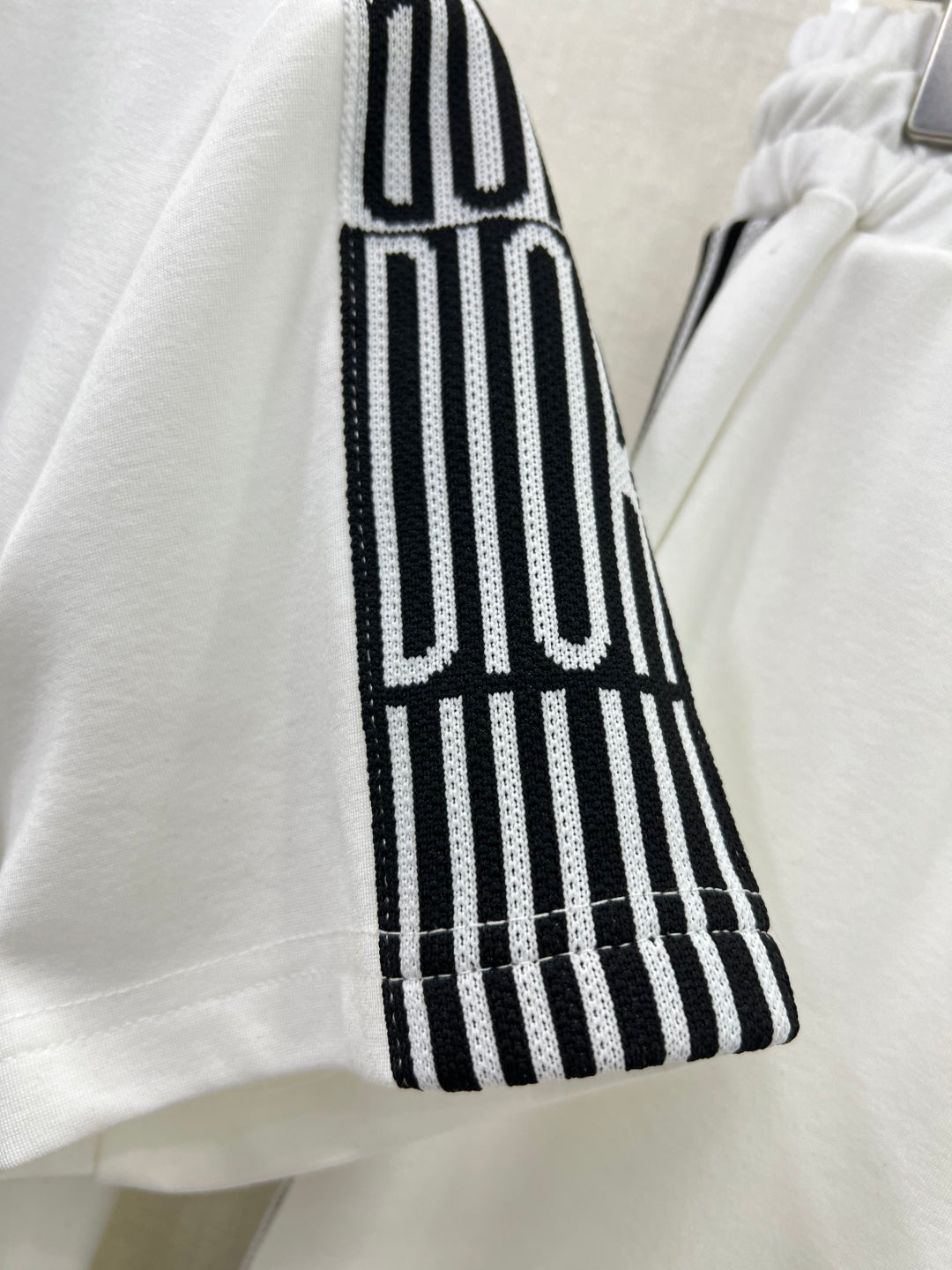 25ss Hot stamping ribbon short sleeved shirt ➕ Combination of straight tubes