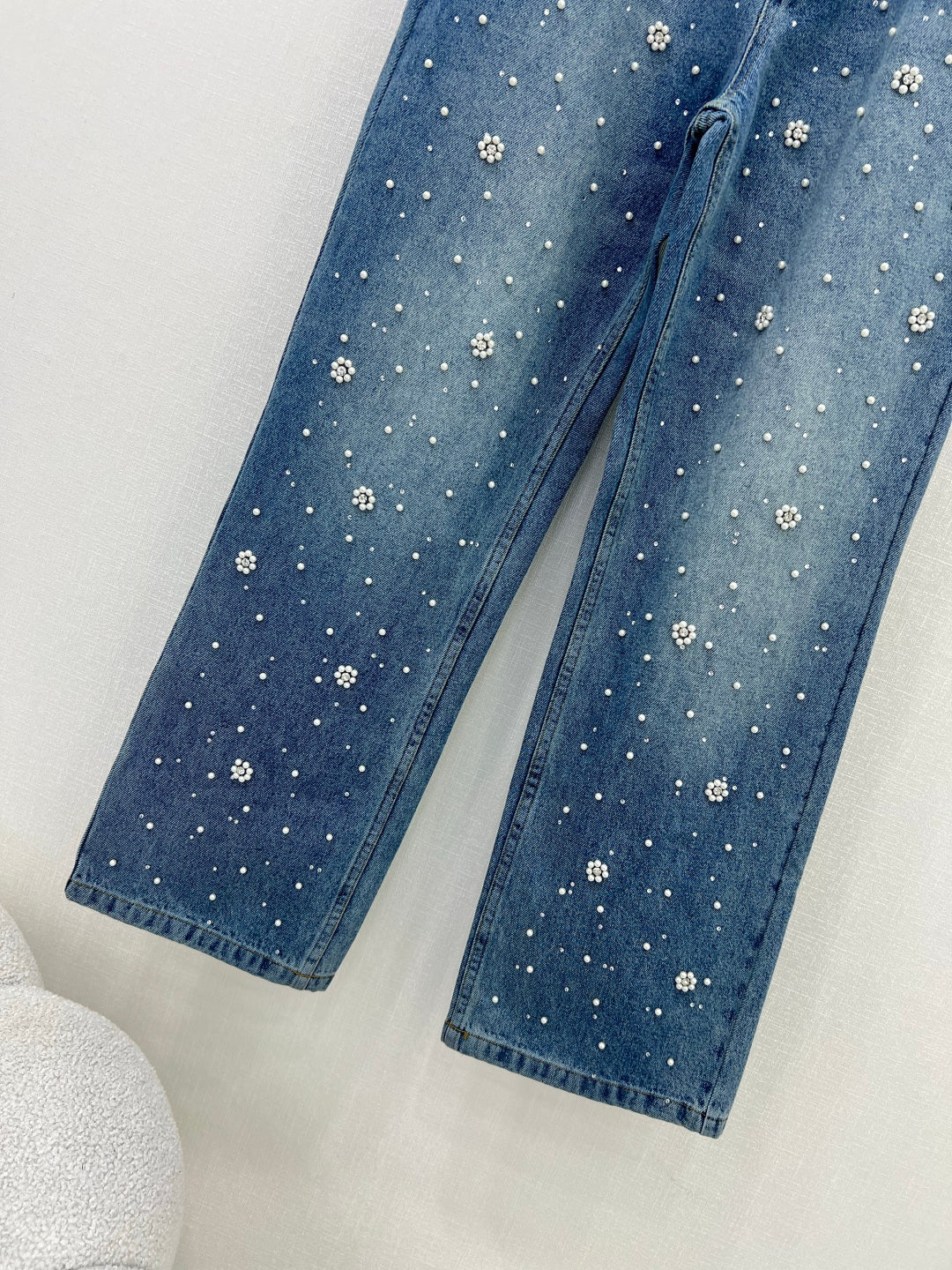 25ss 3D nail bead straight leg pants