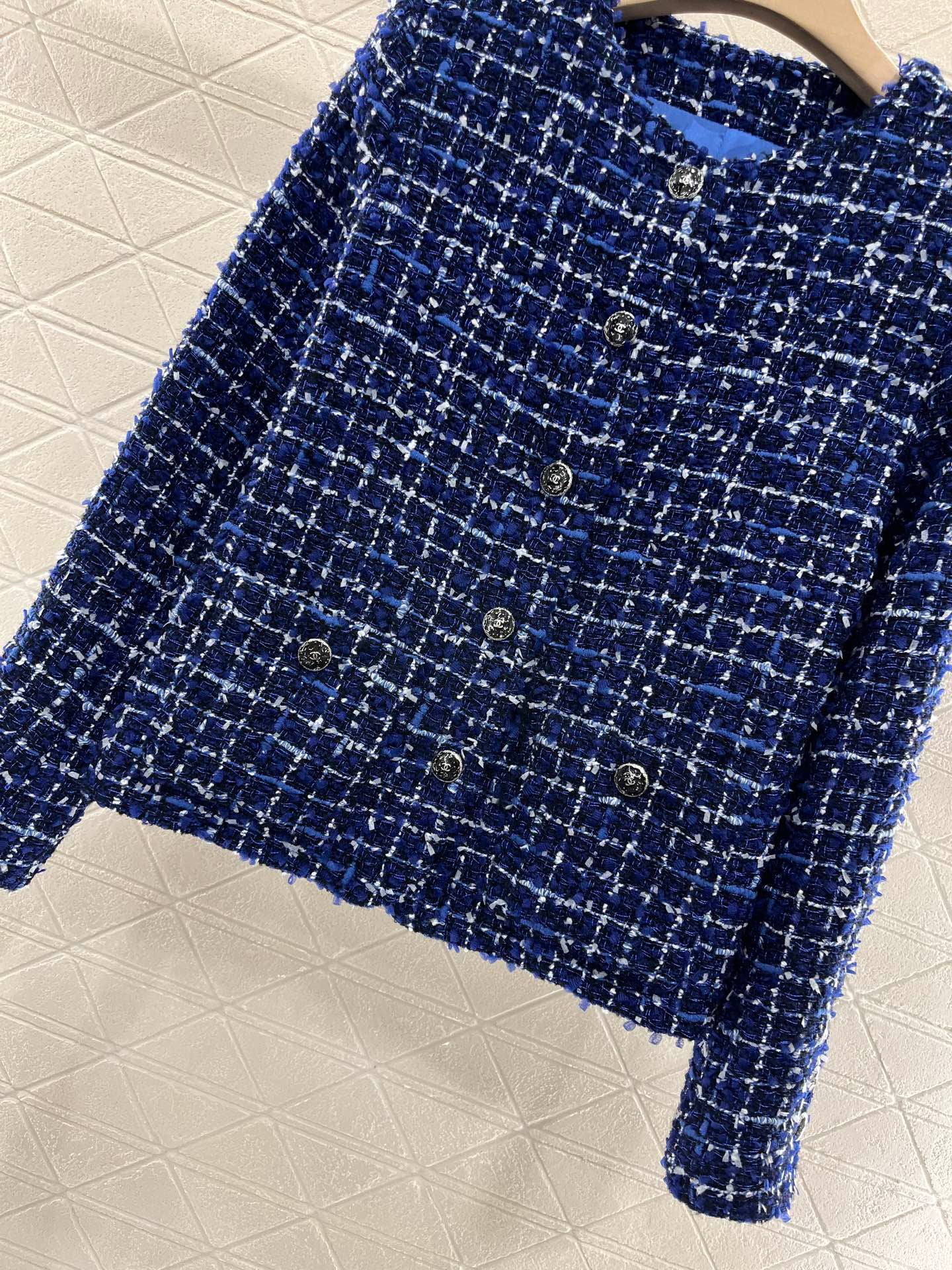 25ss Woven silver silk dress jacket