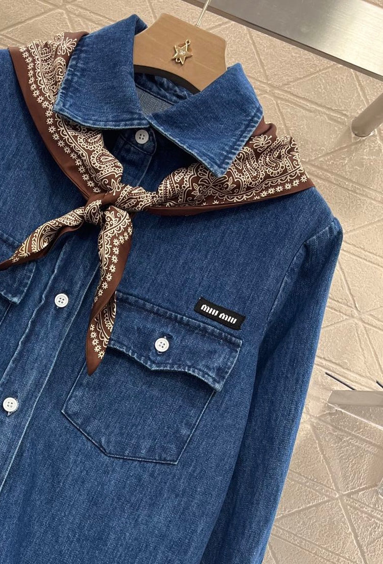 25ss Scarf, denim shirt, jacket