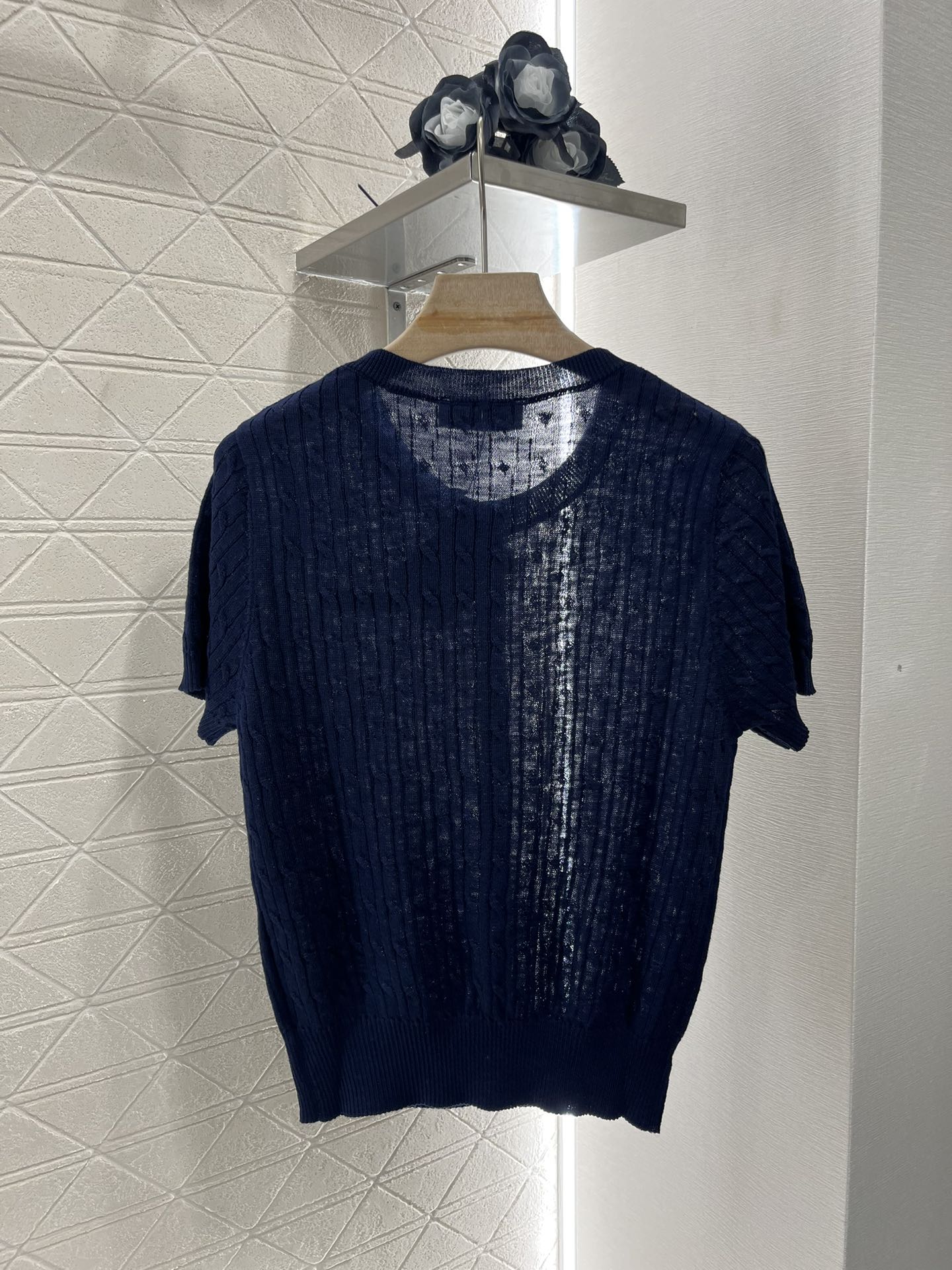25SS Knitted short sleeved cardigan