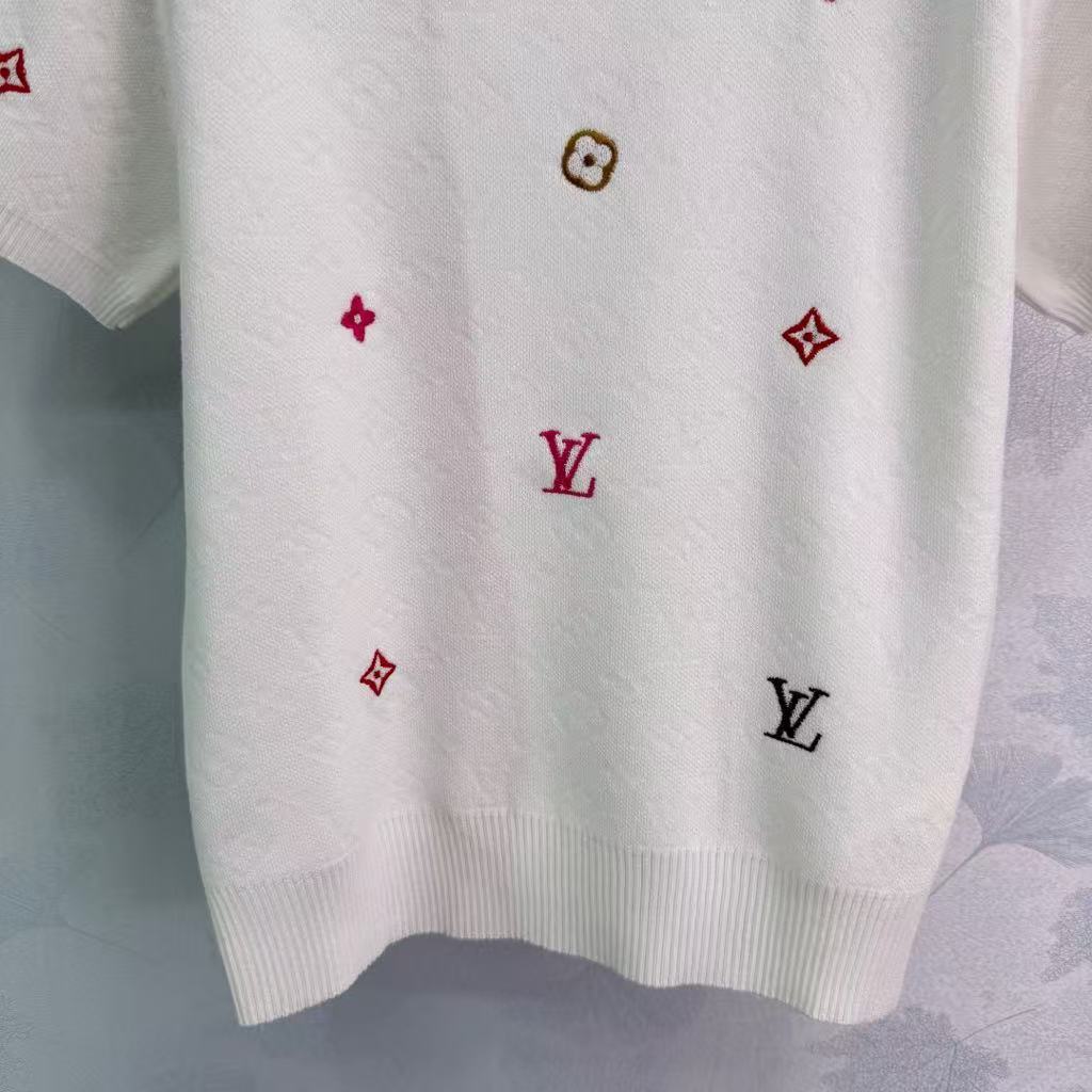 25SS Knitted round neck short sleeved shirt)