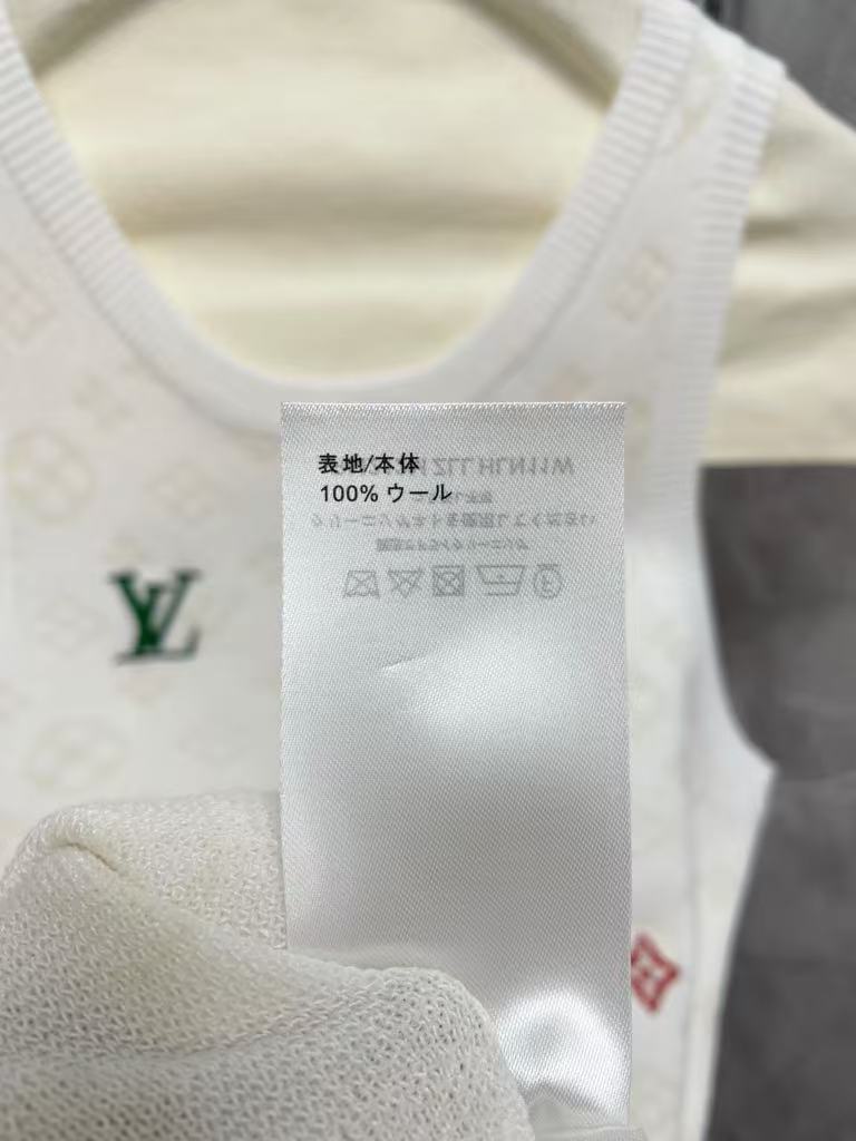 25SS Letter logo embroidered textured vest skirt