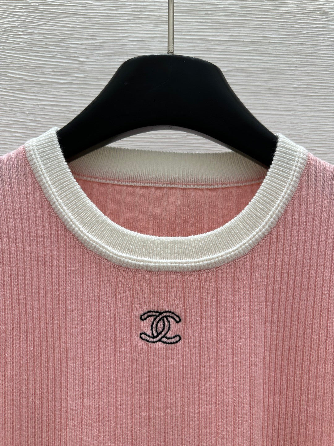 2025 Spring and Summer New Round Neck Slim Fit Knitted Short Sleeve