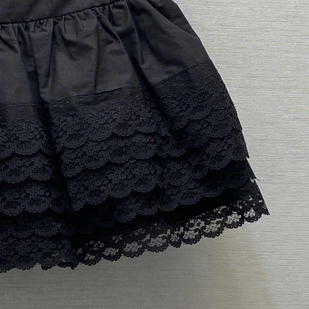 25ss Temperament high waist metal buckle embellishment layered design short skirt