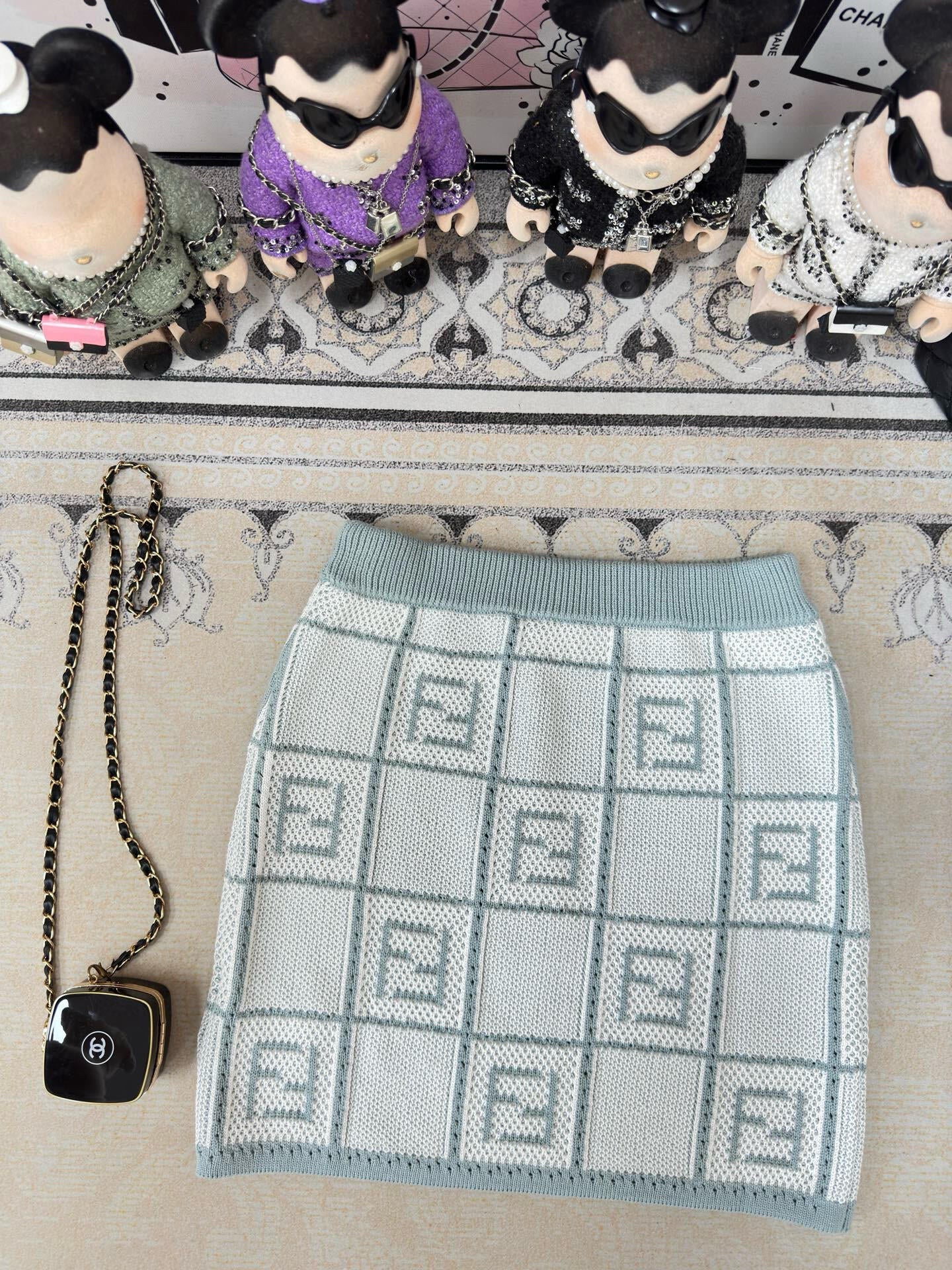 25 Spring and Summer New Set Knit Skirt