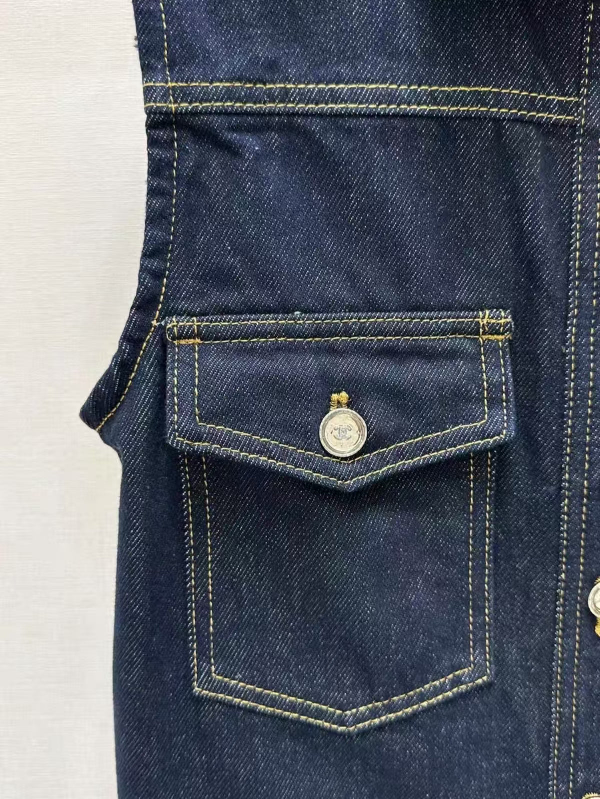 2025 new original color denim vest jacket