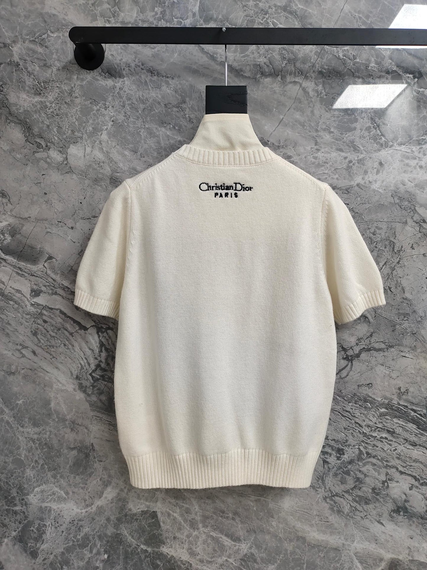 πππ¬π¬ Limited new heavy-duty color embroidered logo cashmere short-sleeved top