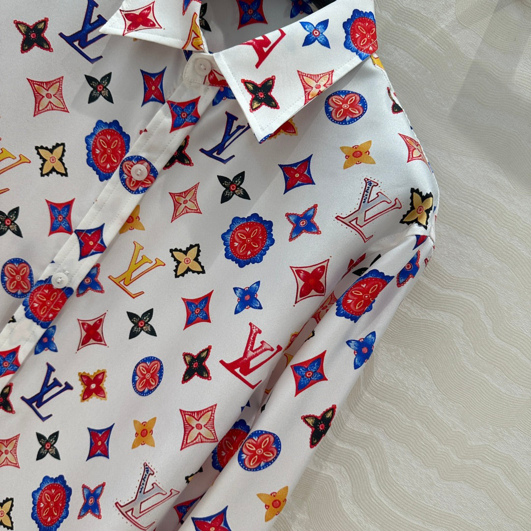 25s printed silk shirt