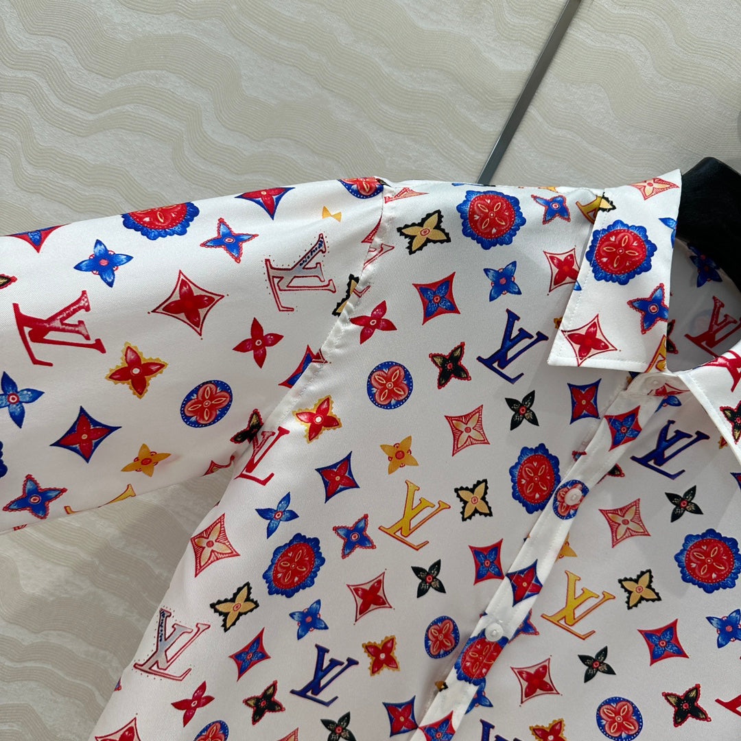 25s printed silk shirt