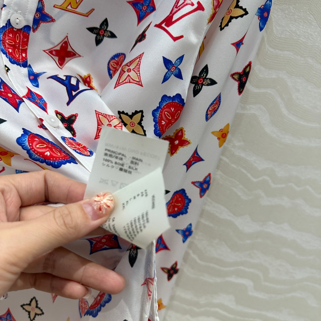 25s printed silk shirt