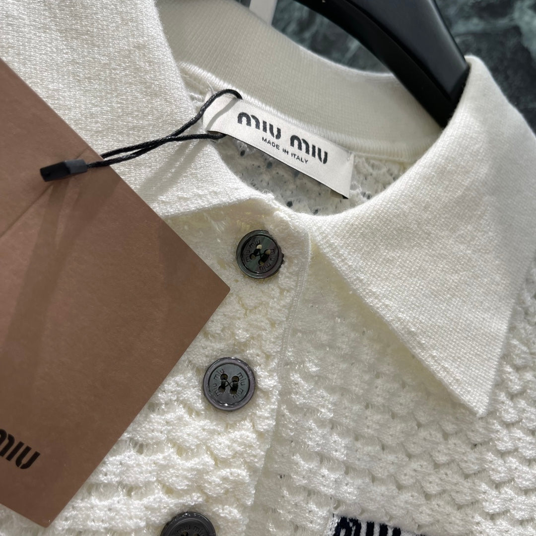 2025 Summer New Lapel Knitted Short Sleeves