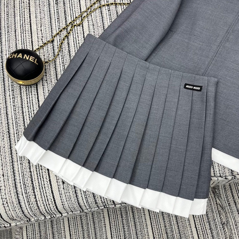 New contrast white edge design lapel jacket suit