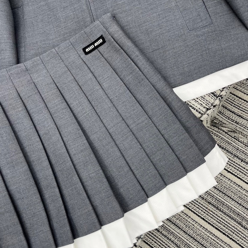 New contrast white edge design lapel jacket suit