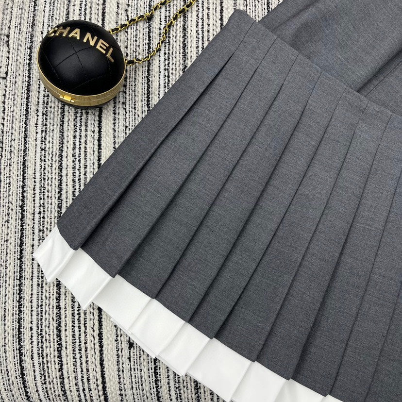 New contrast white edge design lapel jacket suit