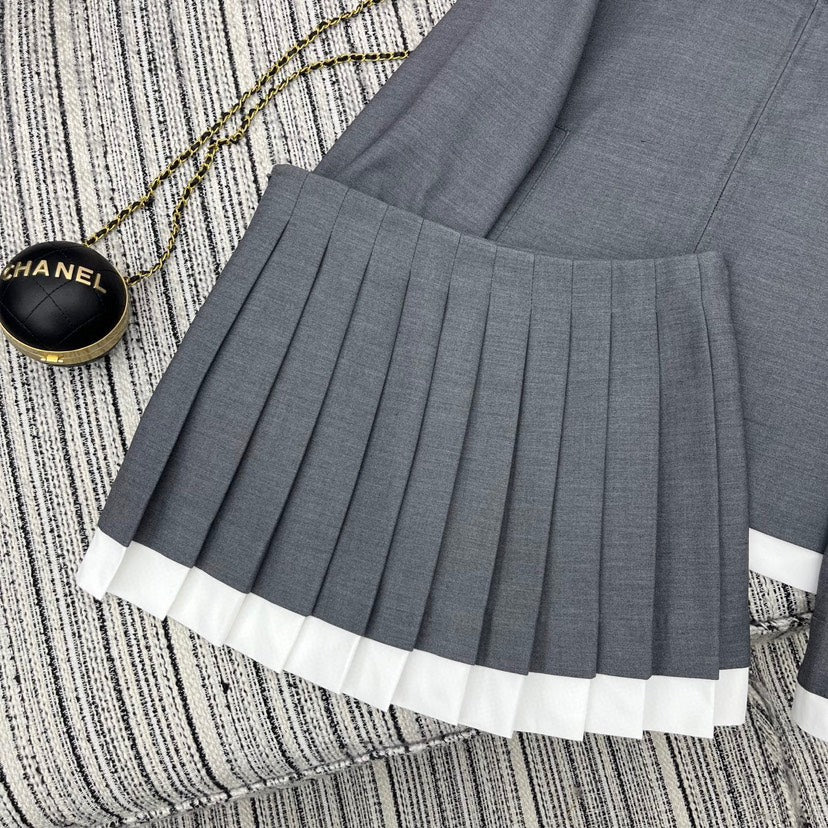 New contrast white edge design lapel jacket suit