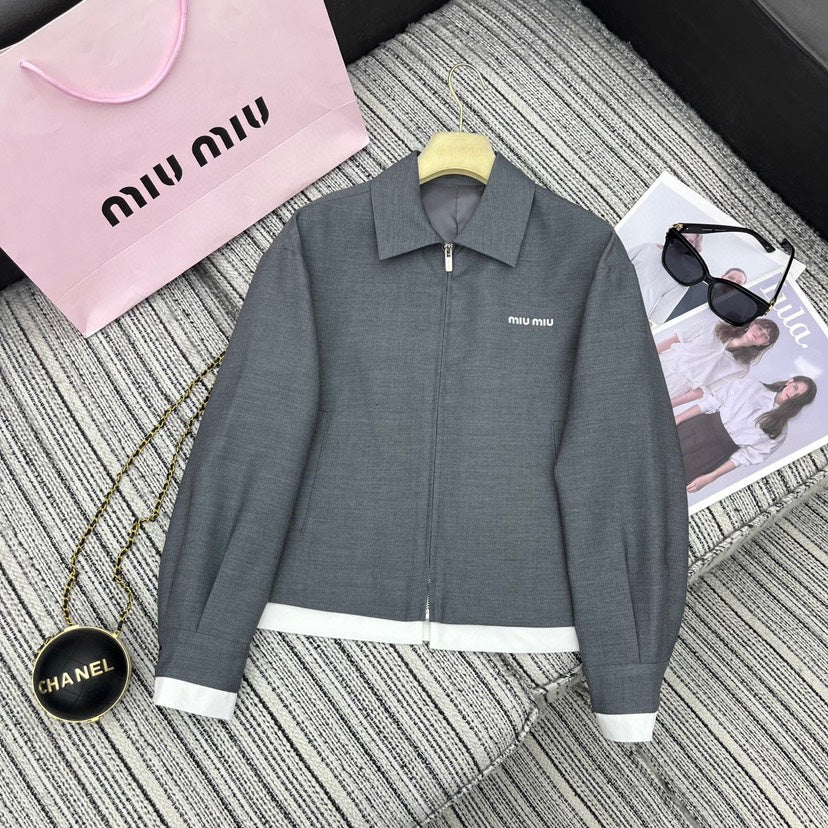 New contrast white edge design lapel jacket suit