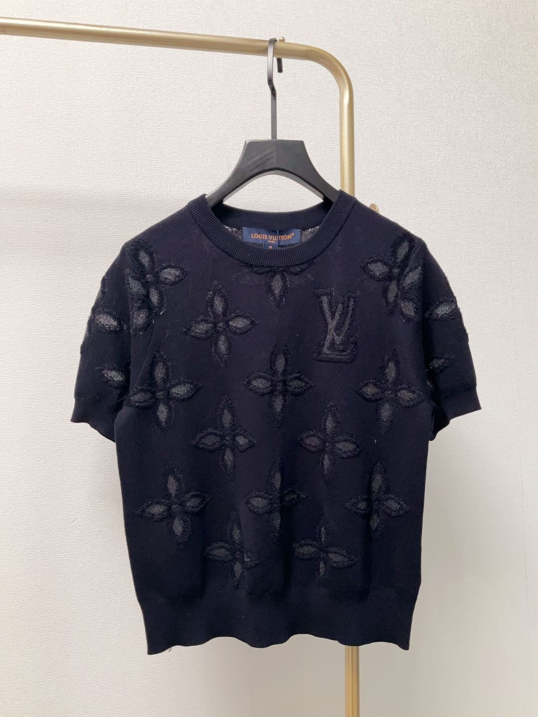 25 Spring and Summer New All-match Knitted Round Neck Short Sleeve
