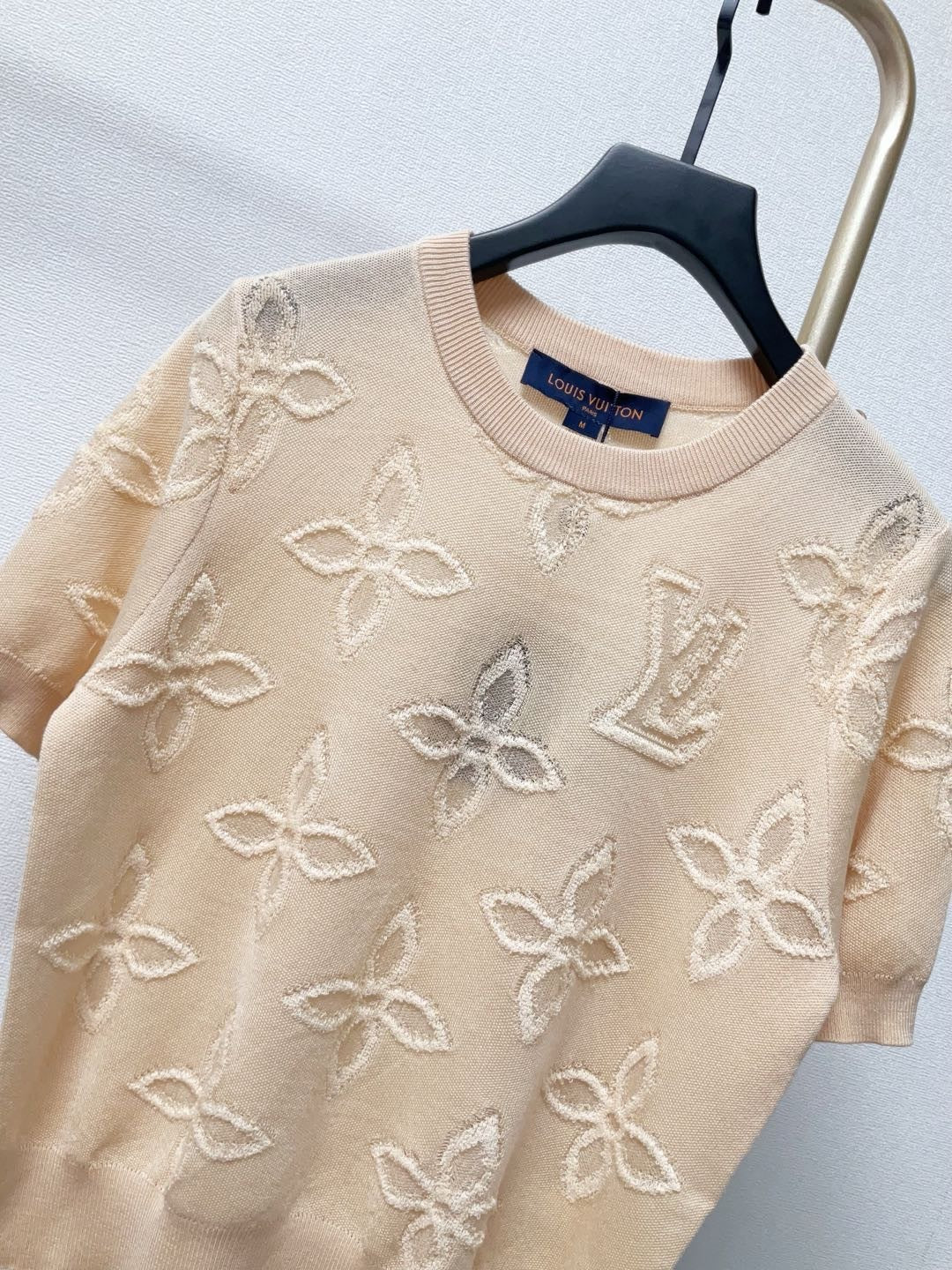 25 Spring and Summer New All-match Knitted Round Neck Short Sleeve