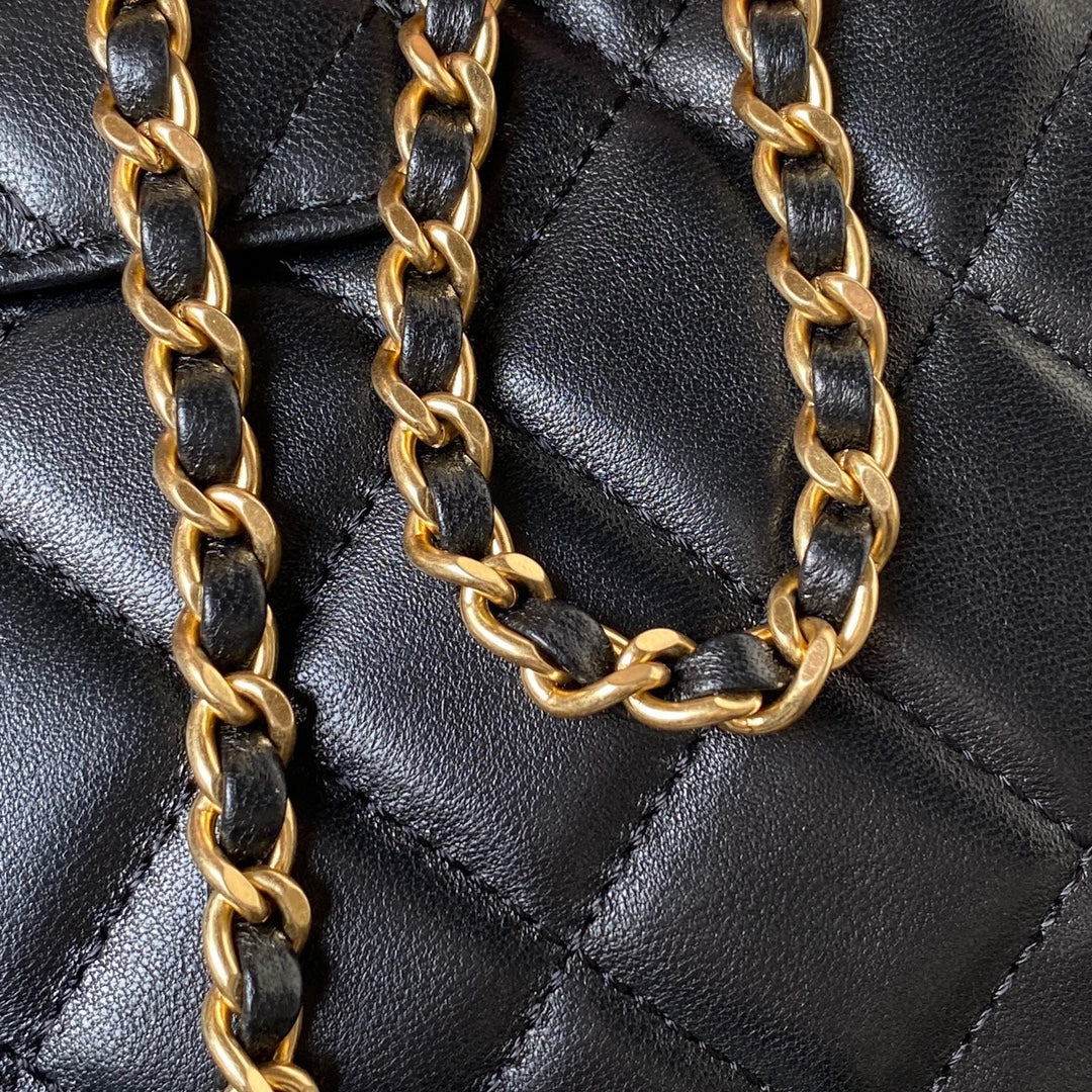 25 Early Spring Resort Collection Metal Chain Large Logo Crossbody Bag