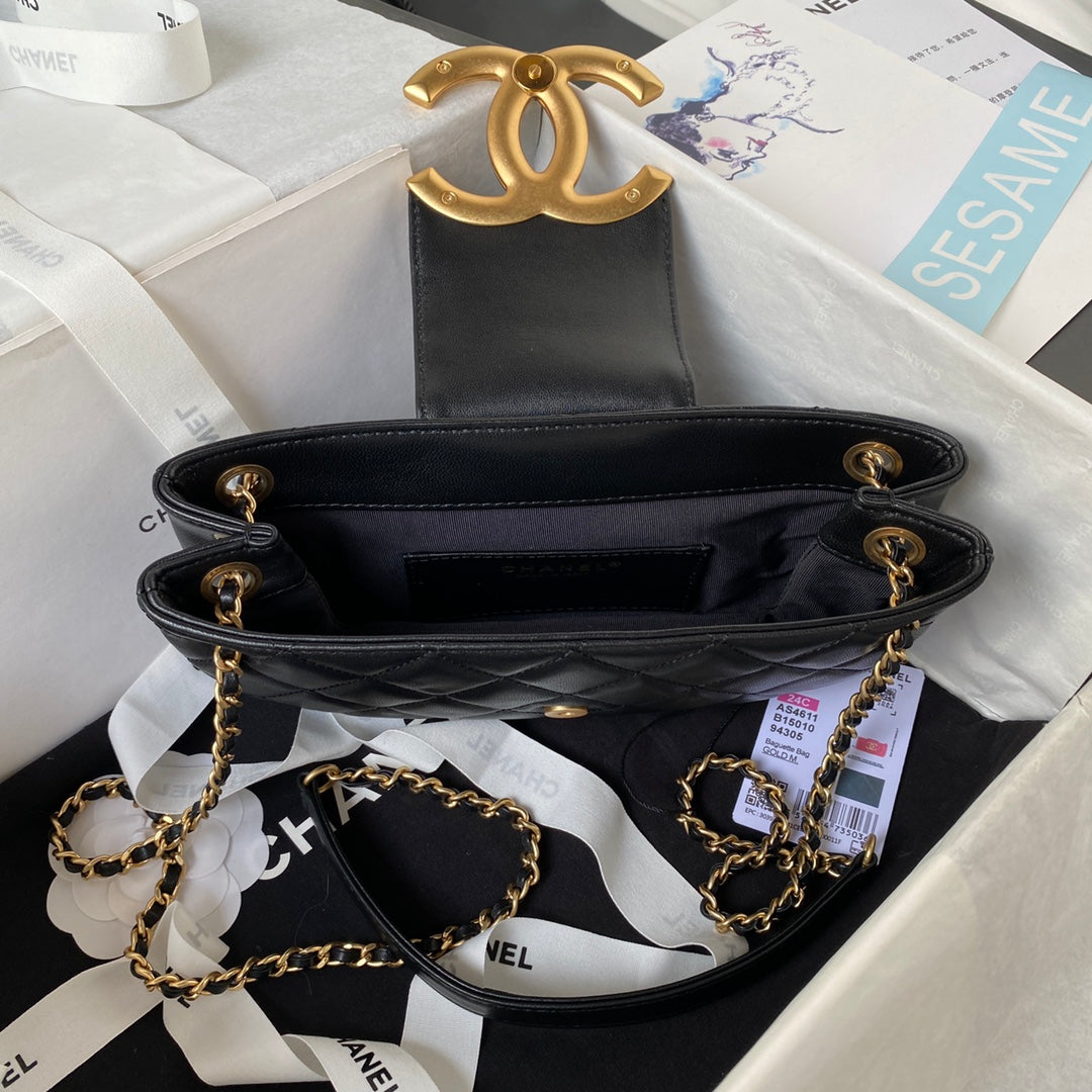 25 Early Spring Resort Collection Metal Chain Large Logo Crossbody Bag