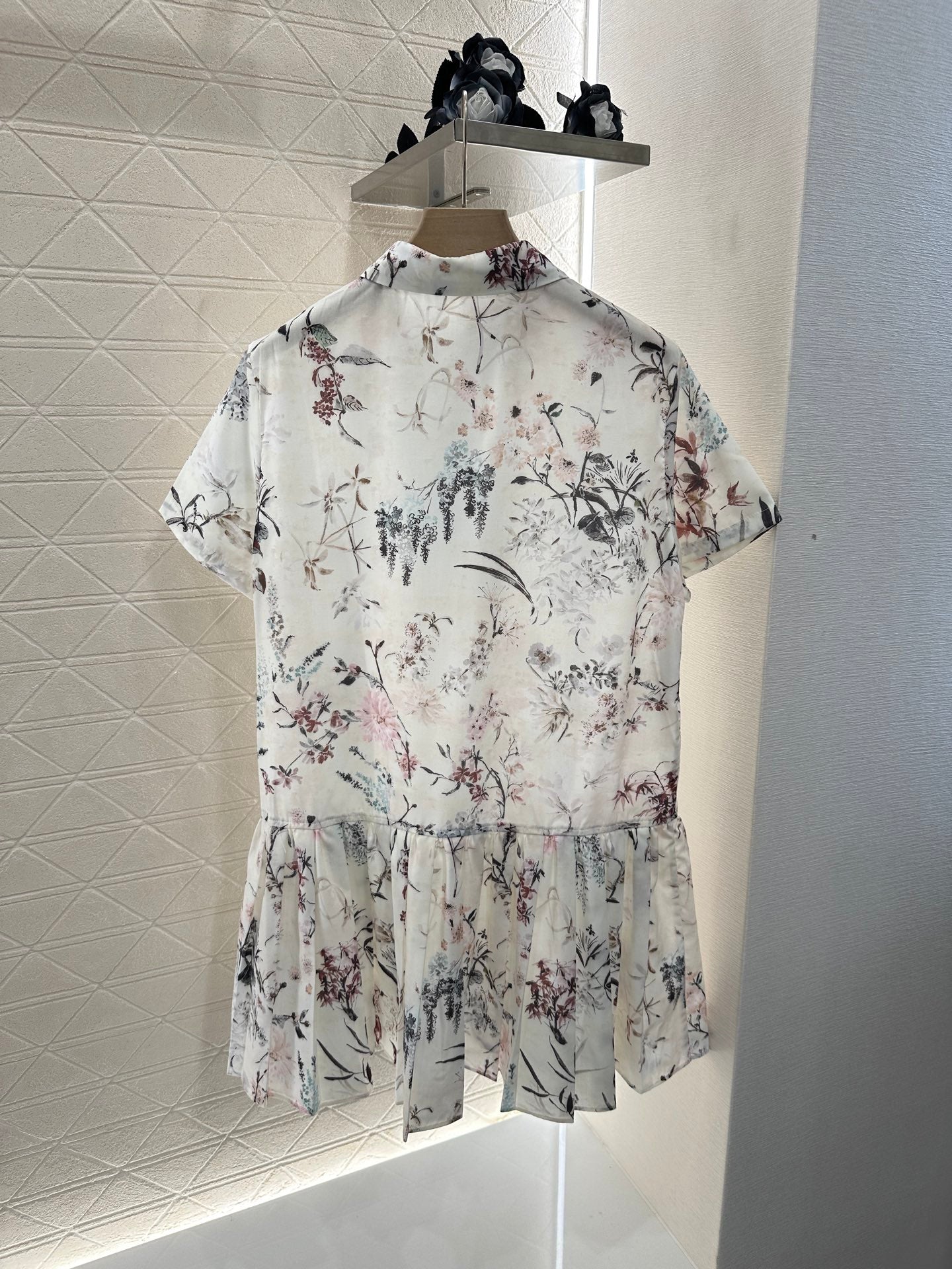 25 Pleated Short Sleeve Dress