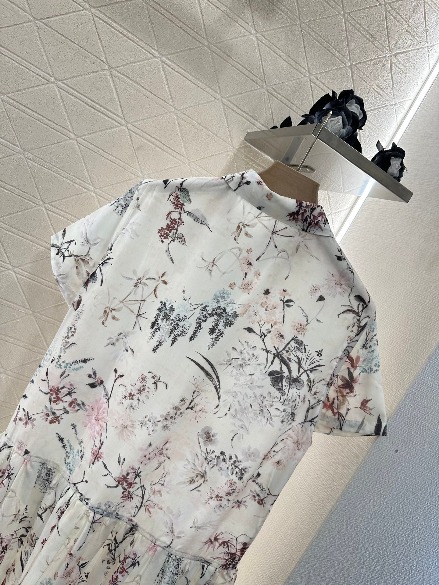 25 Pleated Short Sleeve Dress