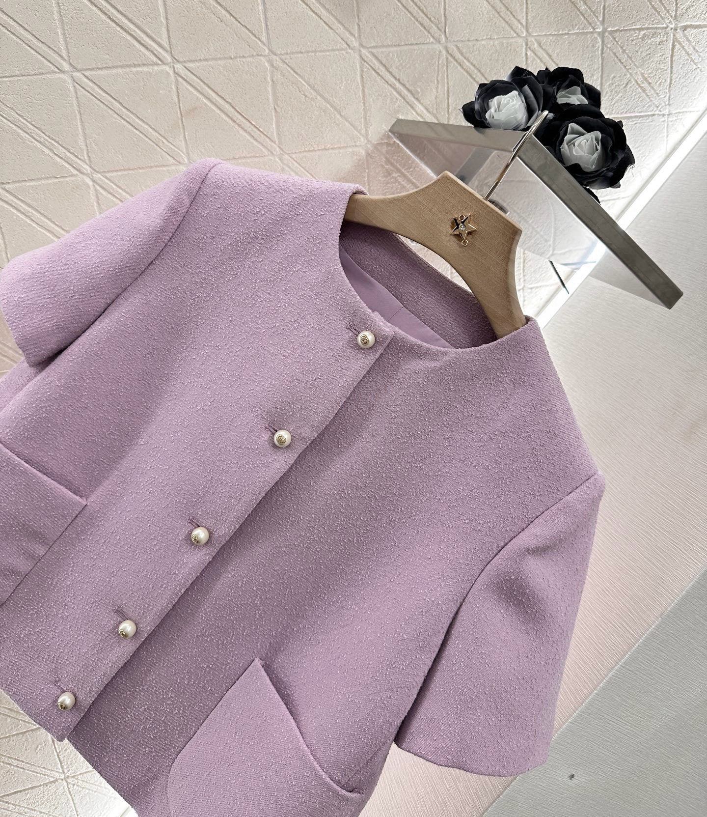 25 round neck dress skirt suit