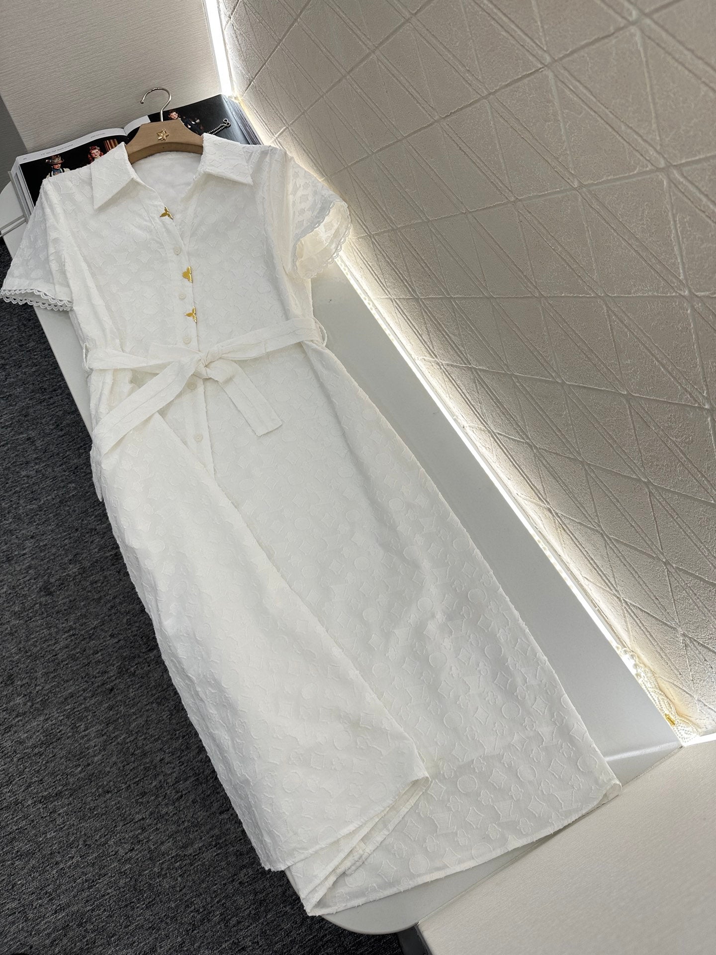 25 Belt Jacquard Dress