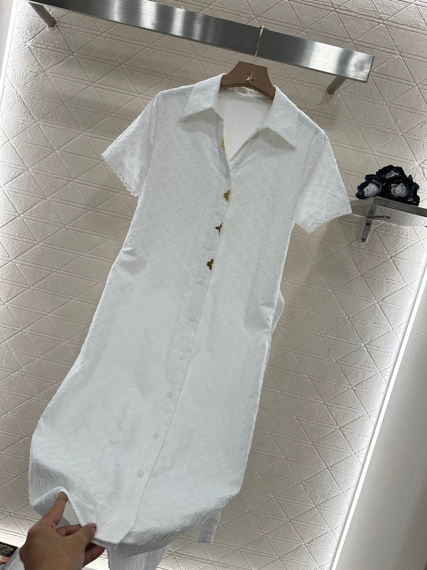 25 Belt Jacquard Dress