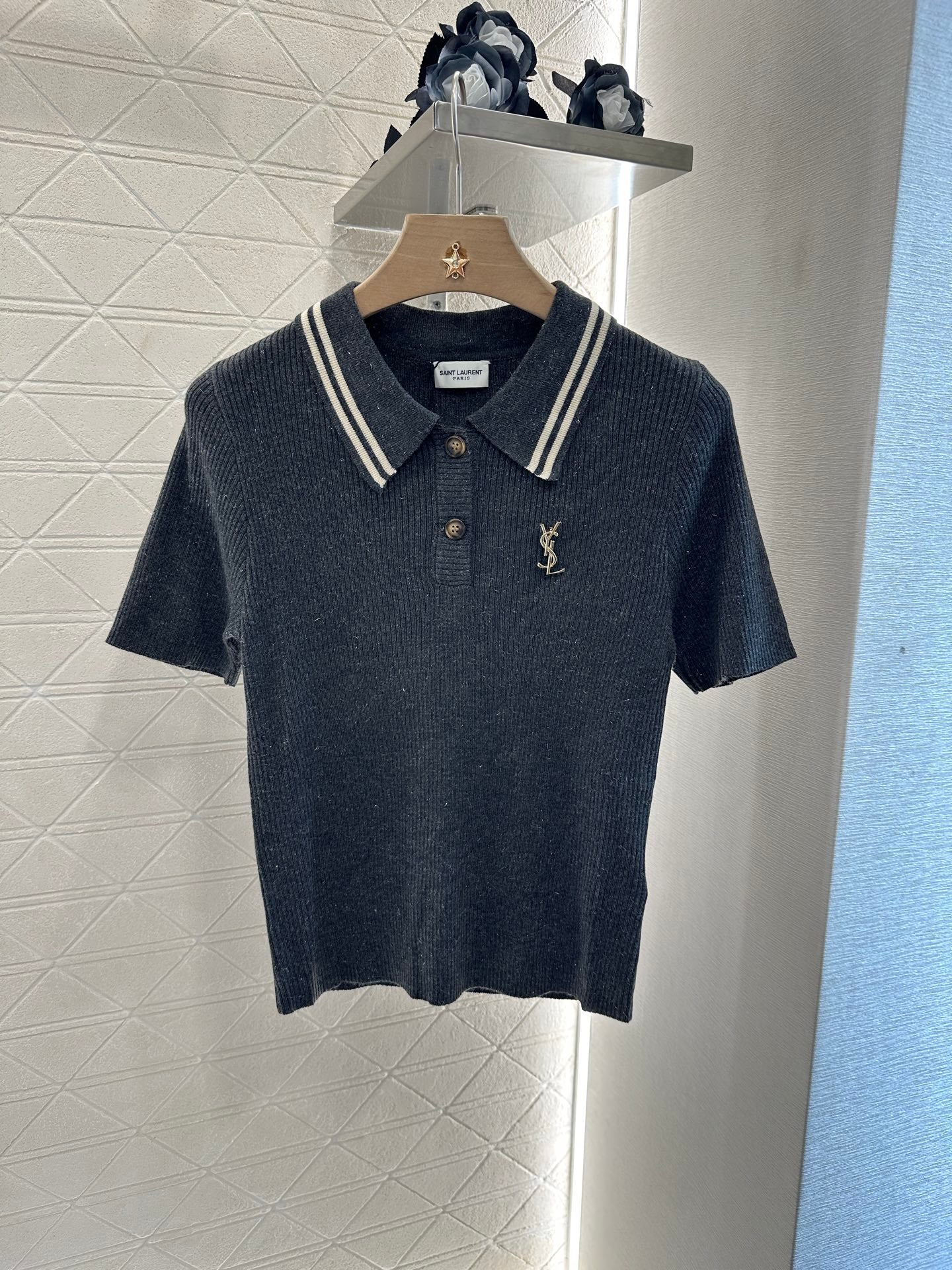 25 Brooch lapel knitted short sleeves
