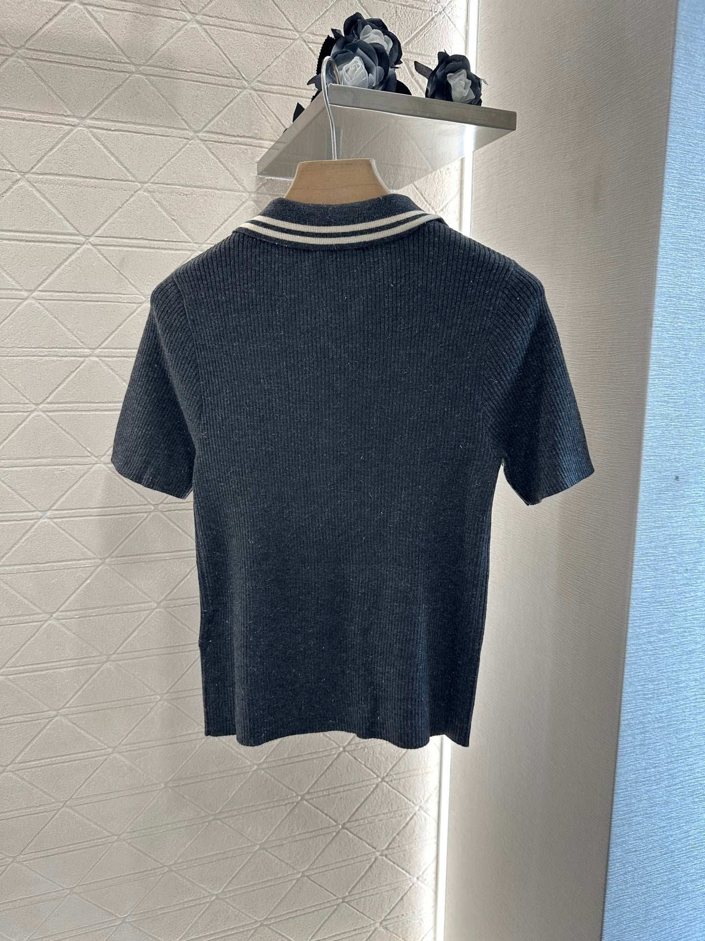25 Brooch lapel knitted short sleeves