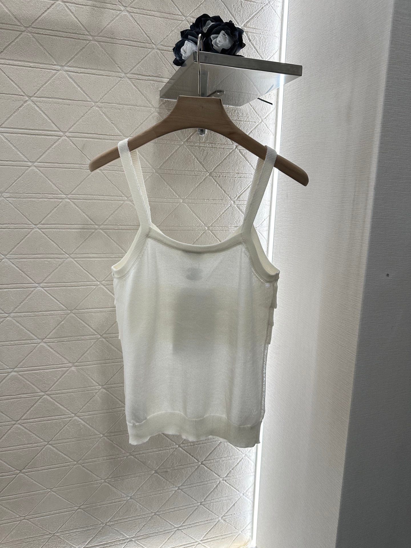 25 Knitted layered lace camisole