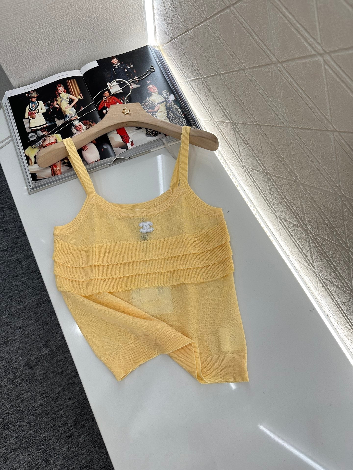 25 Knitted layered lace camisole