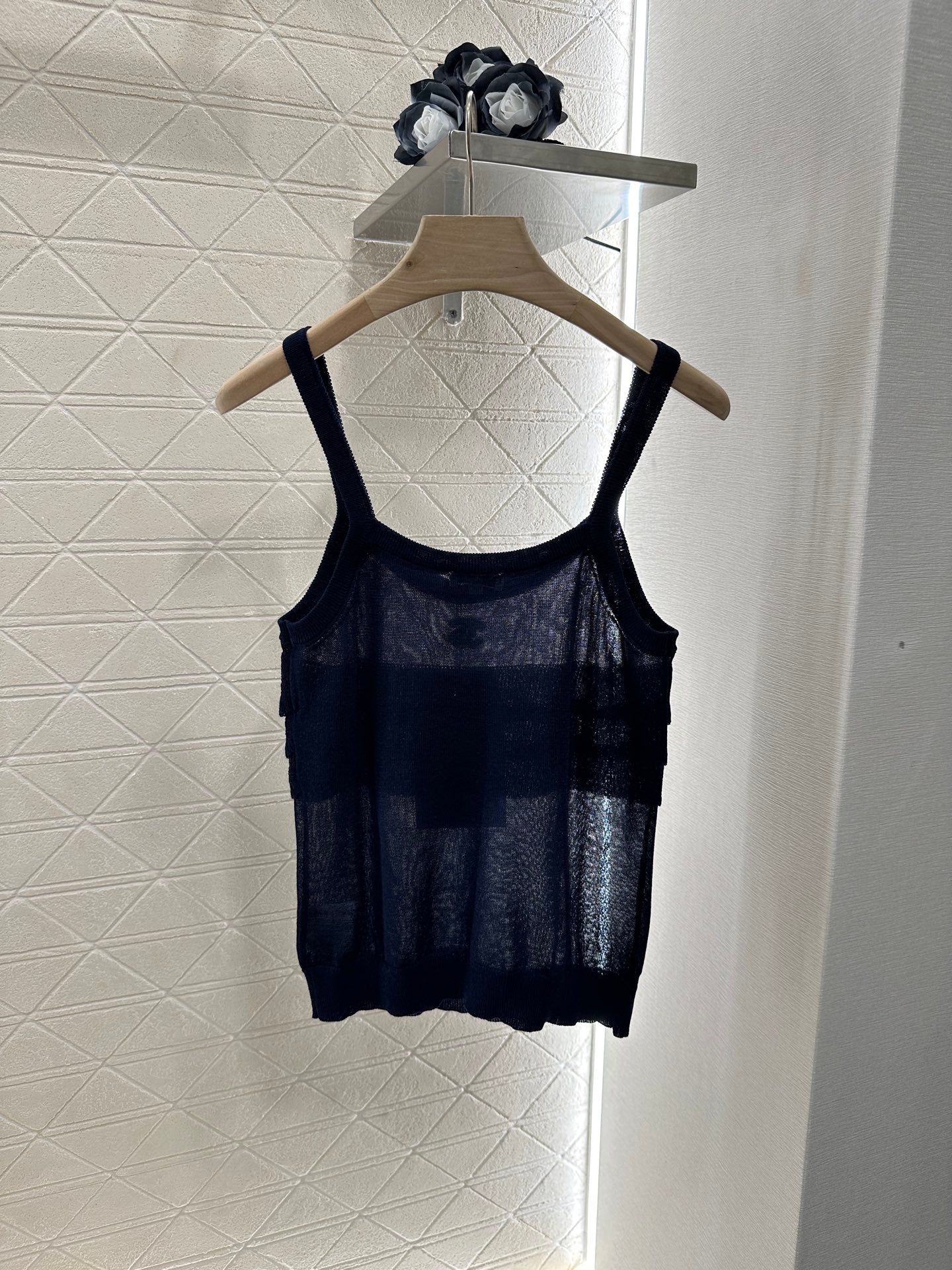 25 Knitted layered lace camisole