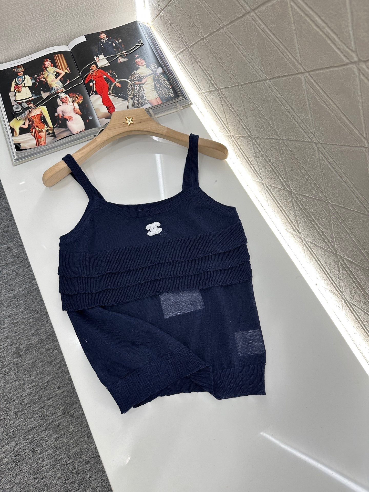 25 Knitted layered lace camisole