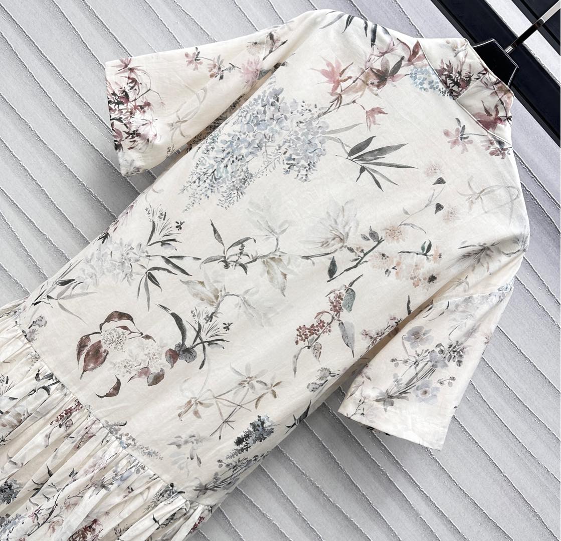2025 New Printed Short Sleeve Dress