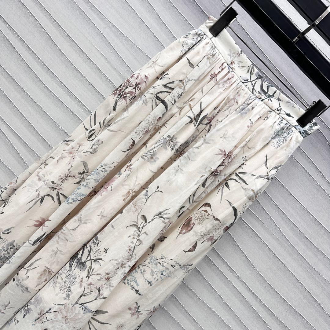 2025 New Arrivals Printed Pressed Skirt