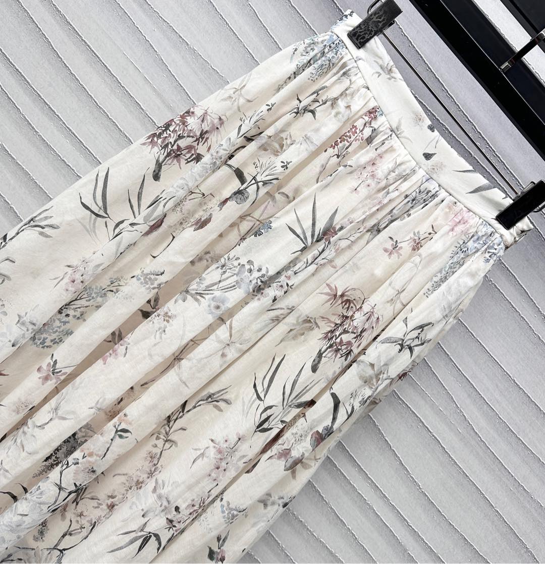 2025 New Arrivals Printed Pressed Skirt