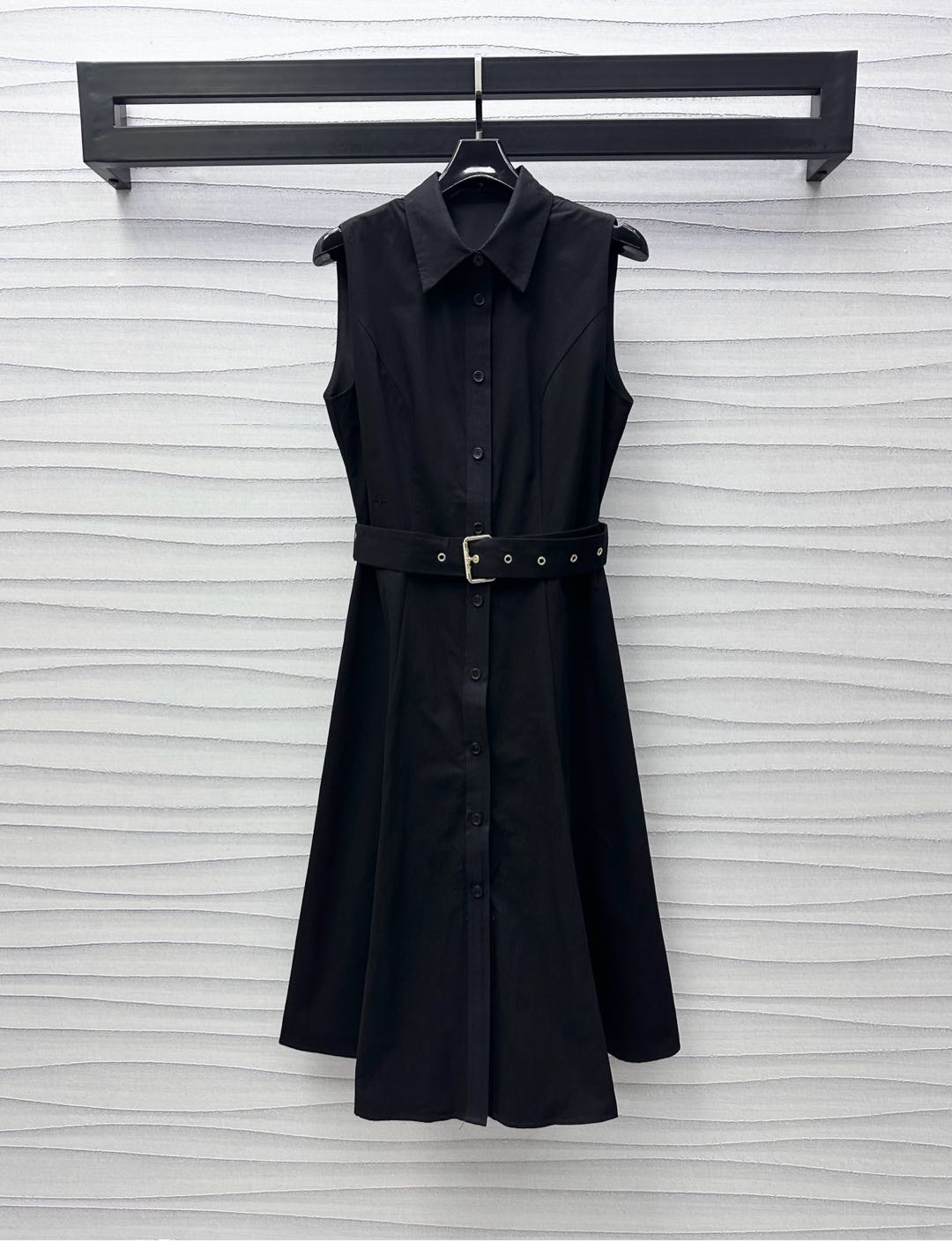 2025 New Arrivals Belt Sleeveless Shirt Dress