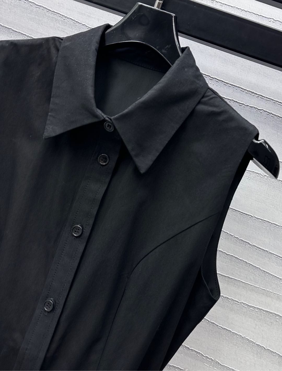2025 New Arrivals Belt Sleeveless Shirt Dress