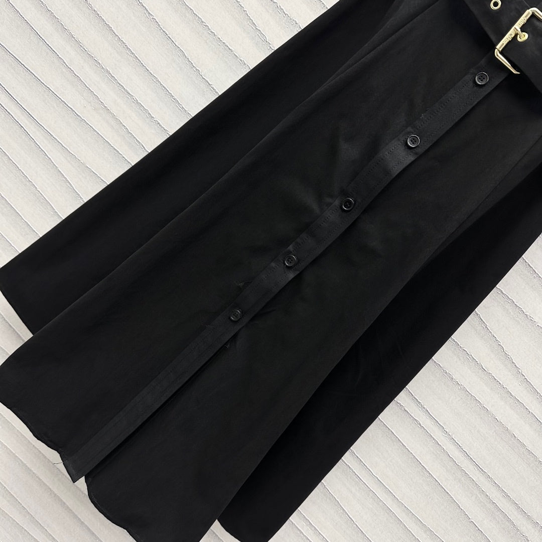 2025 New Arrivals Belt Sleeveless Shirt Dress