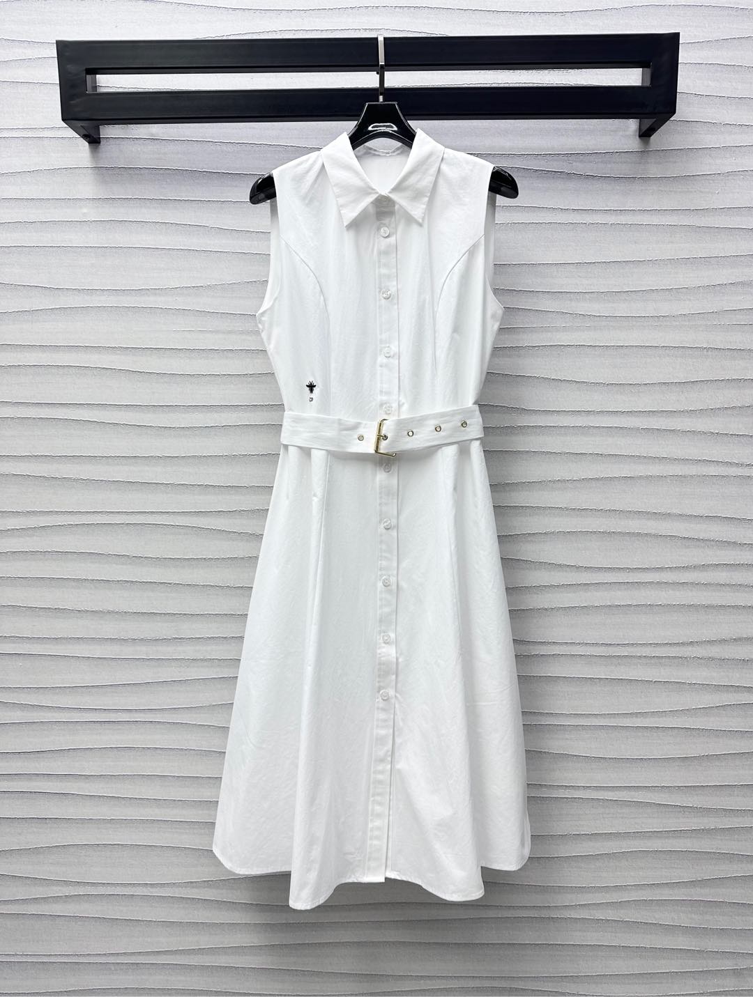 2025 New Arrivals Belt Sleeveless Shirt Dress