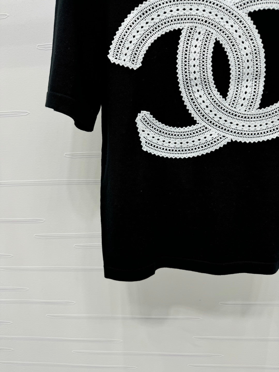 25 Double logo knitted short sleeved shirt